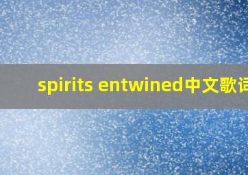 spirits entwined中文歌词